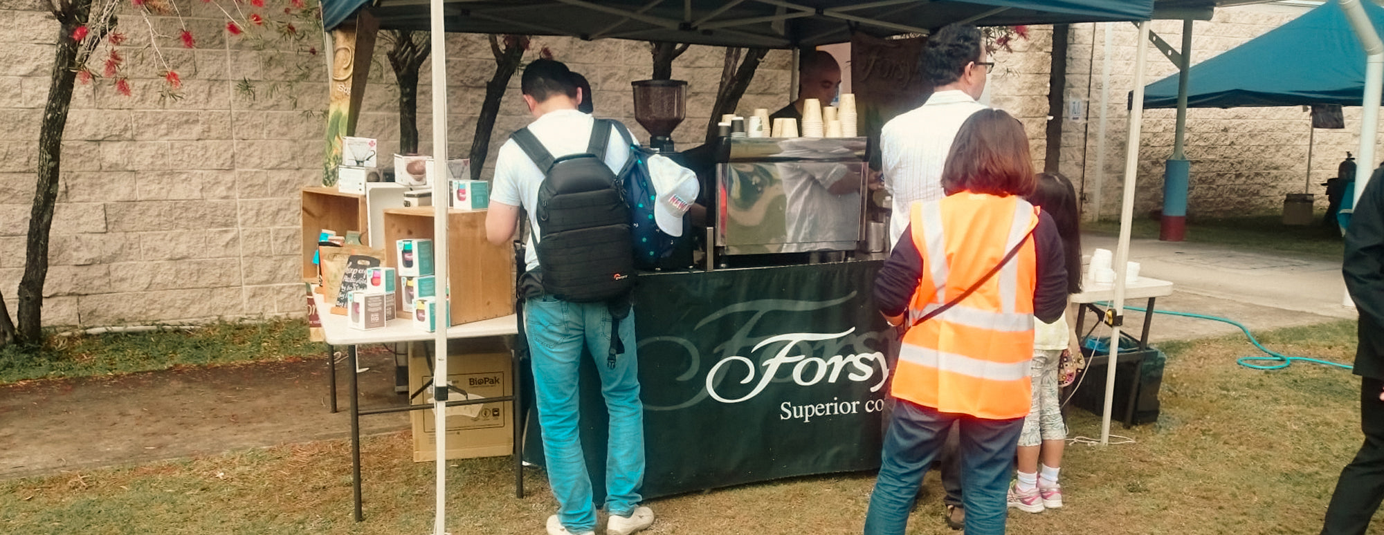 coffee cart at a school